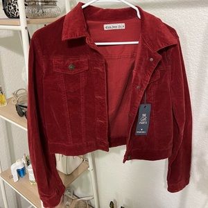 Cielo Jean red corduroy Jacket new with tags attached